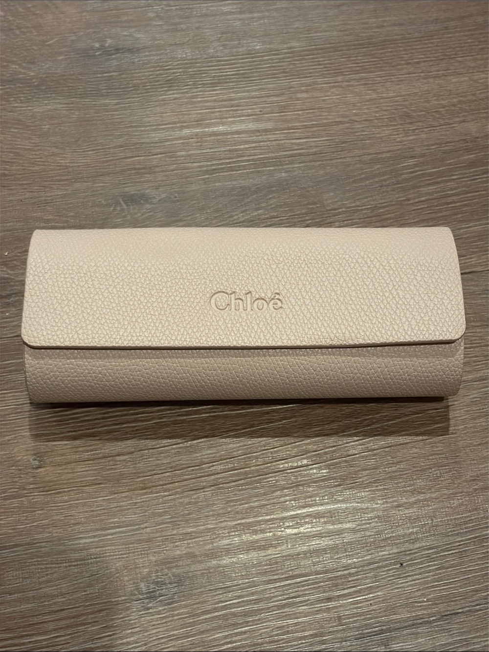 Chloe Pale Pink Leather sunglasses case